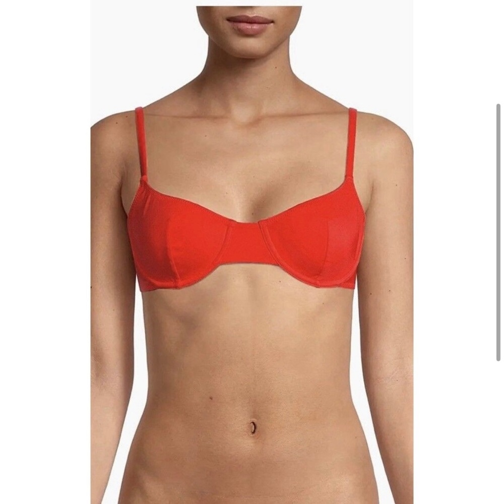 NWT Solid and Striped Eva Bikini Top Size XS